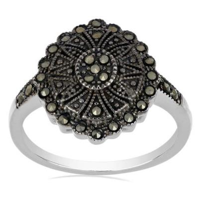BUY AUSTRIAN MARCASITE GEMSTONE RING IN 925 STERLING SILVER